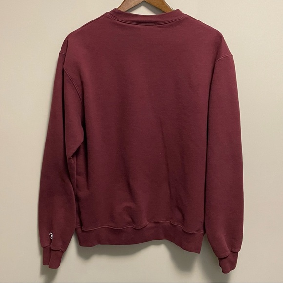 Champion Burgundy Panorama Mountain Resort Varsity Crewneck Sweatshirt Men M - Picture 11 of 12